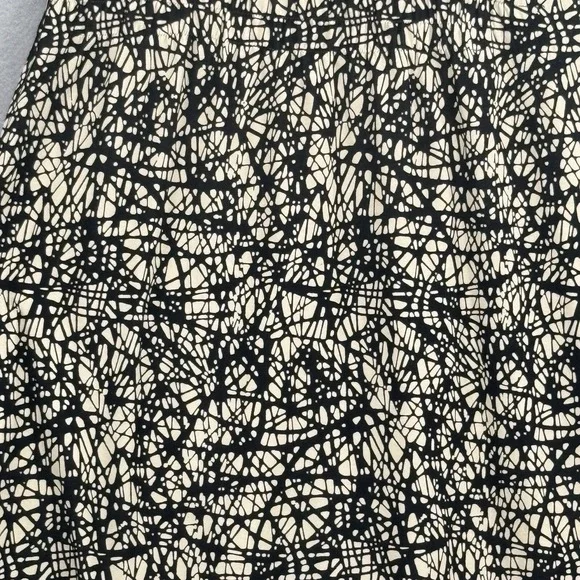 Egerie Paris Dress Womens Small Black Tan Crossover Slinky Knee Length ¾ Sleeve - Picture 11 of 12